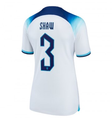Maillot de foot Angleterre Luke Shaw #3 Domicile Femmes Monde 2022 Manches Courte